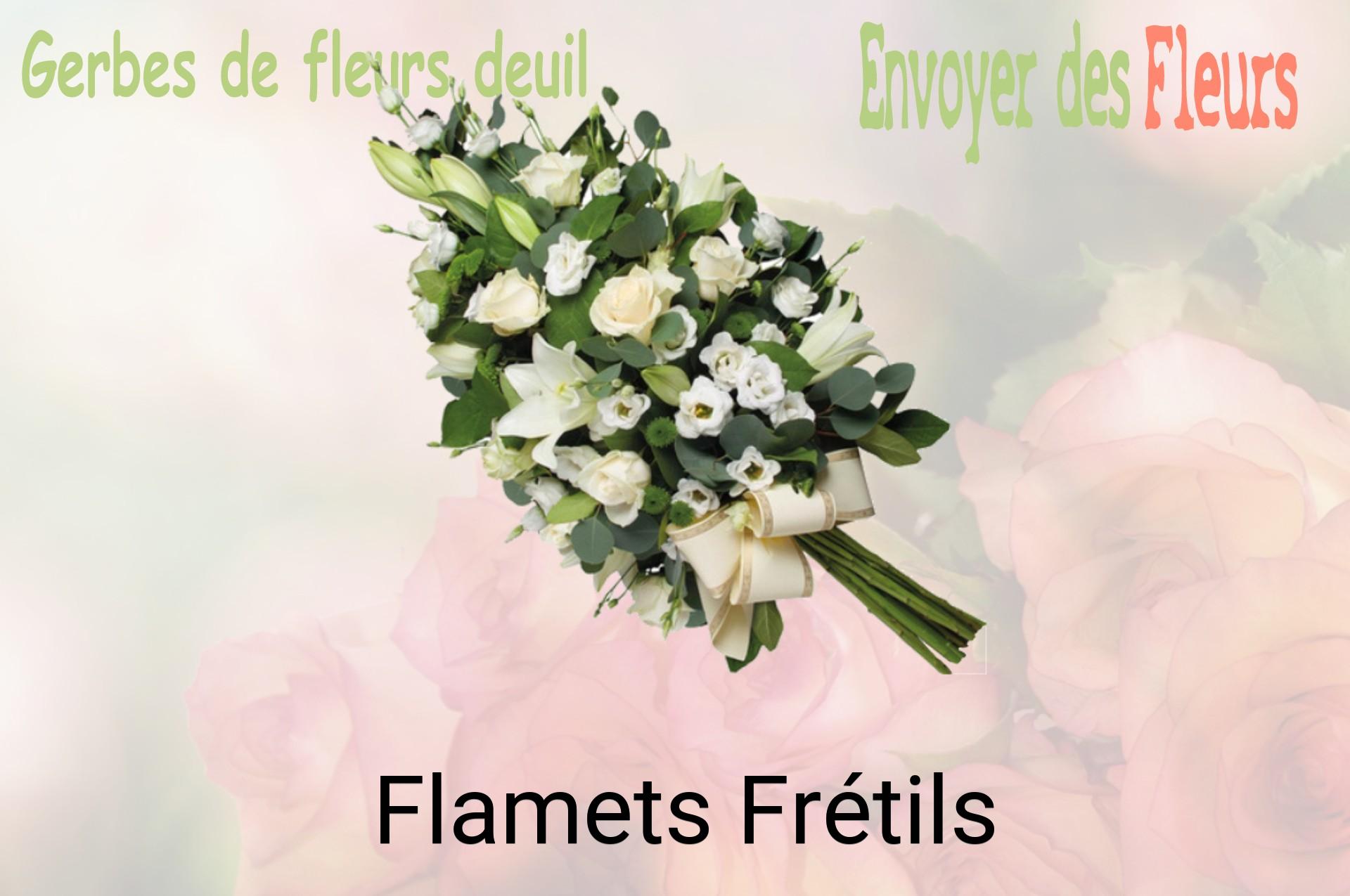 Gerbe de fleurs de deuil livrée à Flamets-Frétils